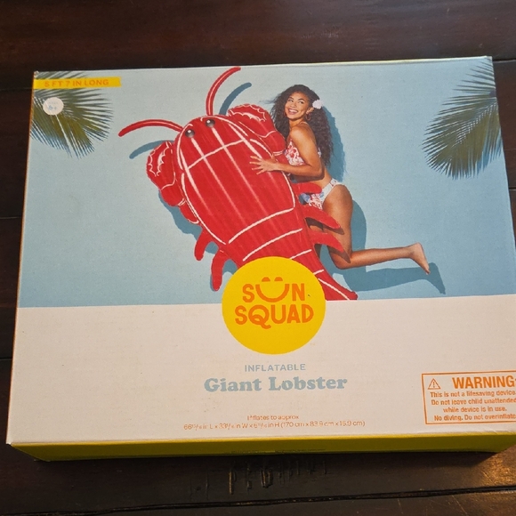 Sun Squad Inflatable Giant Lobster - Red - Picture 1 of 2